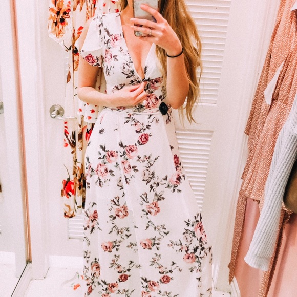 Floral Pattern Spring Maxi Dress - Picture 3 of 8